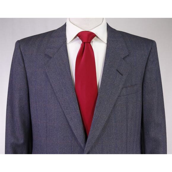 Hickey Freeman Loro Piana Blue Windowpane 2-Btn Wool Suit 38R - Picture 3 of 9